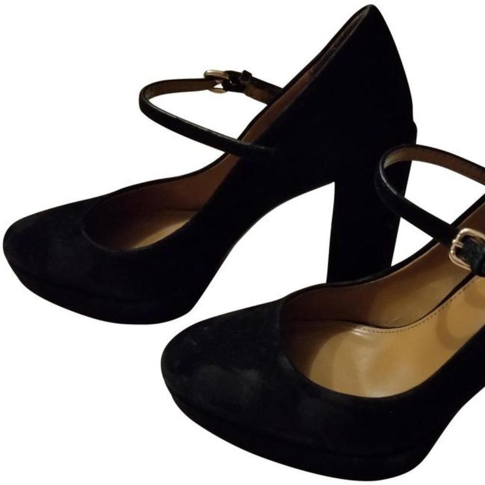 Coach Black Suede Maryjane Pumps
